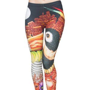 Callie Toucan: Native Islander Night in Tulum 3D Graphic Printed Leggings
